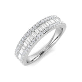 Baguette & Brilliant Diamond Row Ring